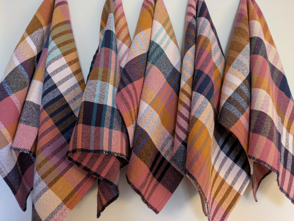 handwoven towels by Lori Law
